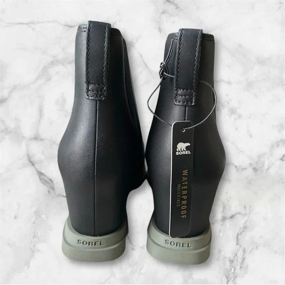 Sorel Joan of Arctic waterproof leather wedge boots sz 10.5 nwob - Picture 2 of 4